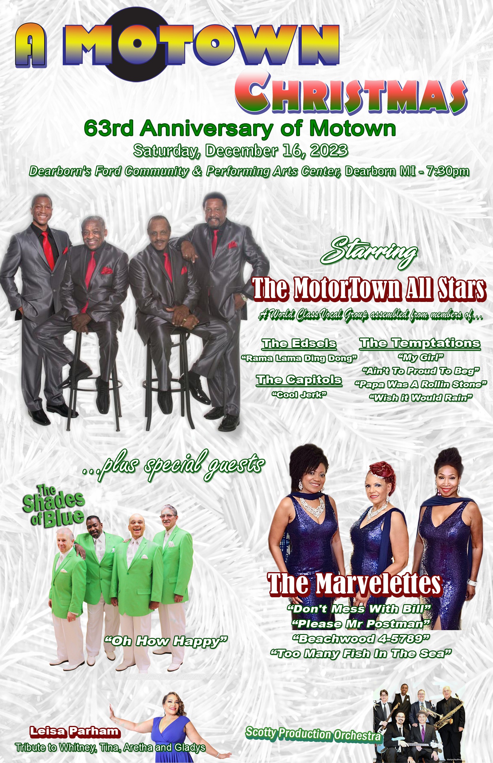 Scotty Productions present "A Motown Christmas"Events Dearborn Theater